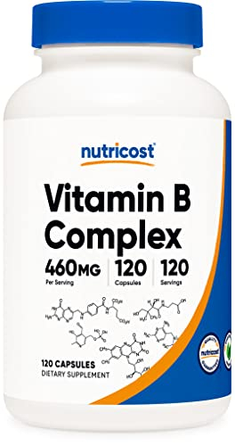 Foto 2 pulgar | Suplemento del Complejo de Vitamina B Nutricost 460 mg con Vitamina C 120 Cápsulas - Venta Internacional