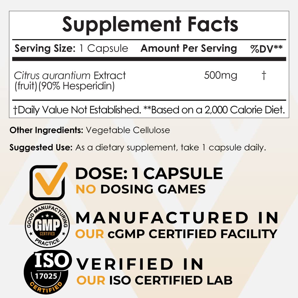 Foto 3 pulgar | Suplemento Nootropics Depot, Cápsulas De Hesperidina, 500 Mg, 60 Unidades - Venta Internacional.