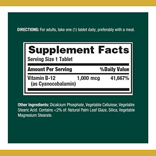 Foto 3 pulgar | Suplemento Vitamínico Nature's Bounty Vitamina B12 1000 Mcg 100 T - Venta Internacional.