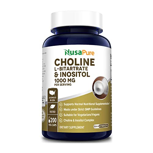 Foto 2 pulgar | Suplemento Nusapure De Colina E Inositol 1000 Mg 200 Cápsulas Vegetarianas - Venta Internacional.