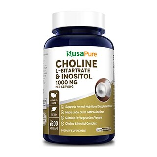 Foto 1 | Suplemento Nusapure De Colina E Inositol 1000 Mg 200 Cápsulas Vegetarianas - Venta Internacional.