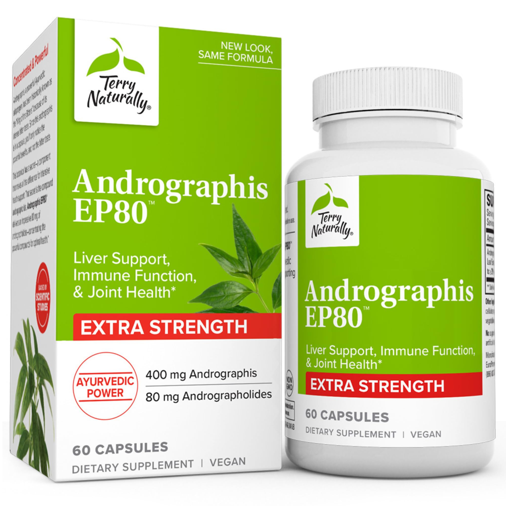 Foto 2 pulgar | Suplemento Terry Naturally Andrographis Ep80 Extra Strength - Venta Internacional.
