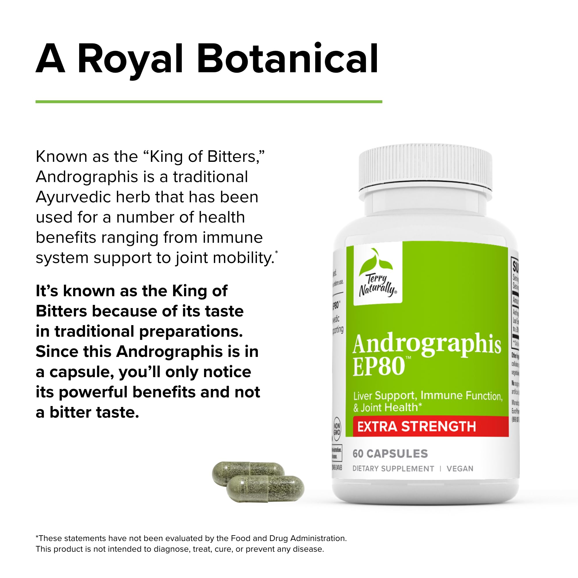Foto 5 pulgar | Suplemento Terry Naturally Andrographis Ep80 Extra Strength - Venta Internacional.