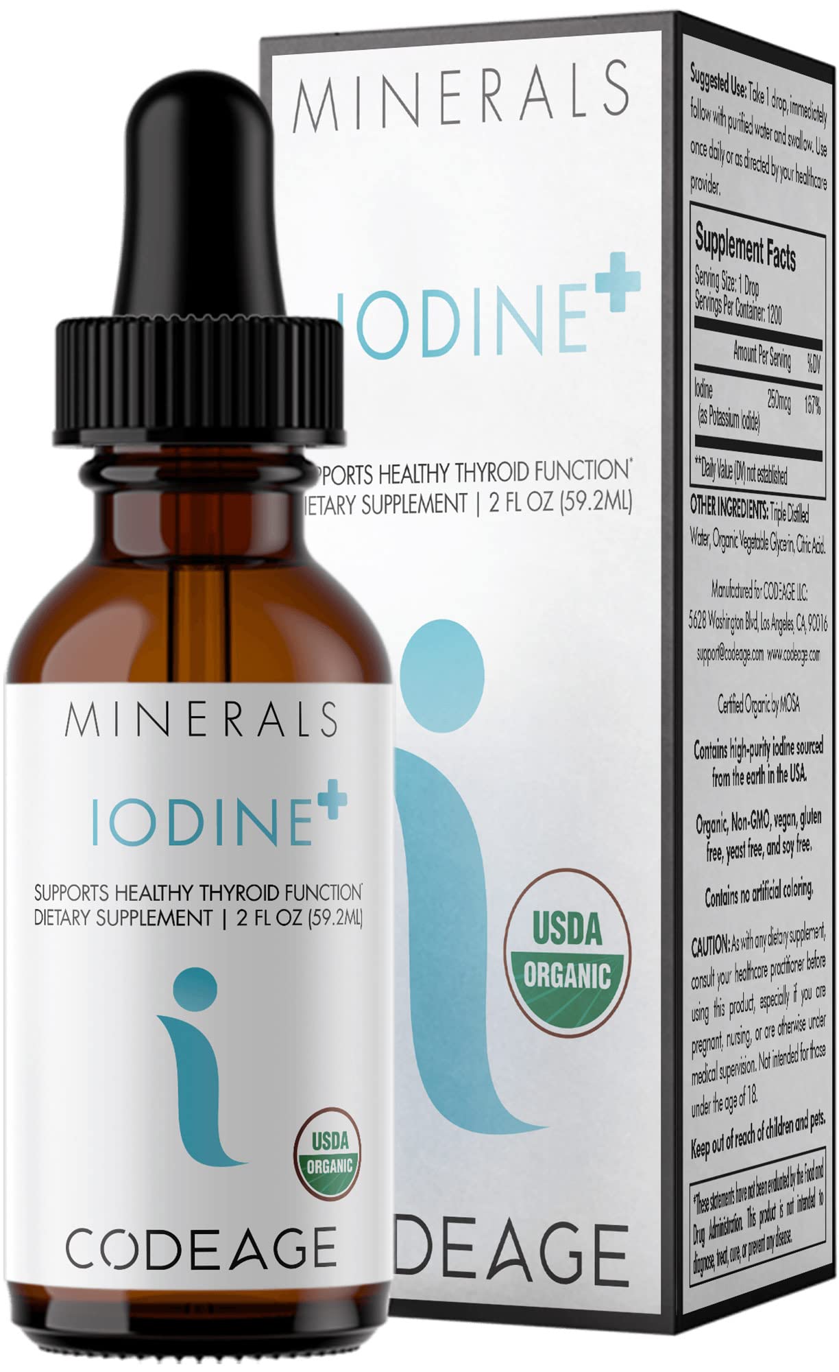 Foto 2 pulgar | Suplemento Codeage Iodine + 250 Mcg Usda Organic - Más De 1 Año - Venta Internacional.