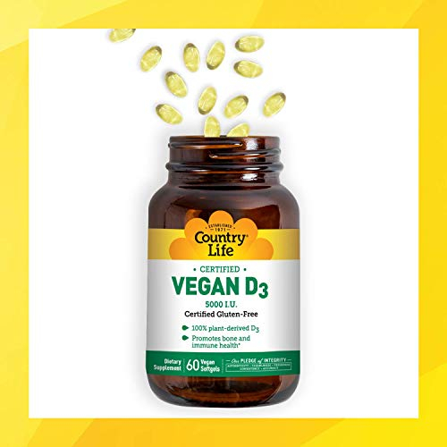 Foto 6 pulgar | Suplemento Country Life Vegan D3 En Cápsulas 60 Unidades - Venta Internacional.