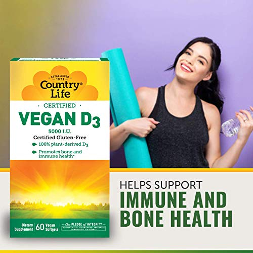 Foto 7 pulgar | Suplemento Country Life Vegan D3 En Cápsulas 60 Unidades - Venta Internacional.
