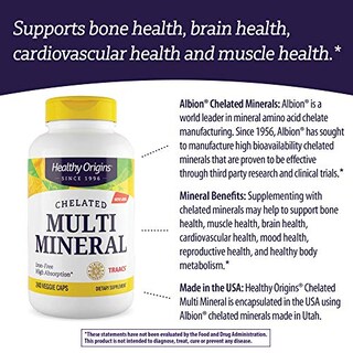 Foto 4 | Suplemento Healthy Origins Con Quelatos Multiminerales 240 Cápsulas - Venta Internacional.
