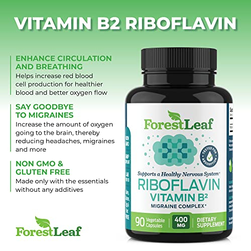 Foto 7 pulgar | Suplemento Forestleaf De Vitamina B2 Y Riboflavina, 400 Mg, 180 Cápsulas - Venta Internacional.