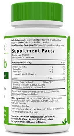 Foto 4 pulgar | Tabletas Supplement Hyperbiotics Vegan Pro Bifido, 60 Unidades - Venta Internacional.