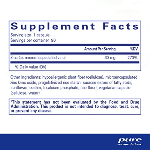 Foto 3 pulgar | Suplemento Pure Encapsulations Ultrazin Zinc 90 Cápsulas - Venta Internacional.