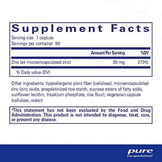 Foto 2 | Suplemento Pure Encapsulations Ultrazin Zinc 90 Cápsulas - Venta Internacional.