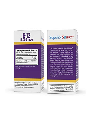 Foto 3 pulgar | Suplemento De Fuente Superior De Vitamina B12, Metilcobalamina, 5000 Mg - Venta Internacional.