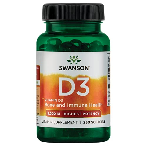 Foto 2 pulgar | Suplemento Swanson De Vitamina D-3 5000 Ui 125 Mcg 250 Cápsulas Blandas - Venta Internacional.