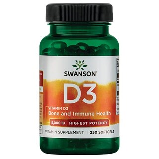 Foto 1 | Suplemento Swanson De Vitamina D-3 5000 Ui 125 Mcg 250 Cápsulas Blandas - Venta Internacional.