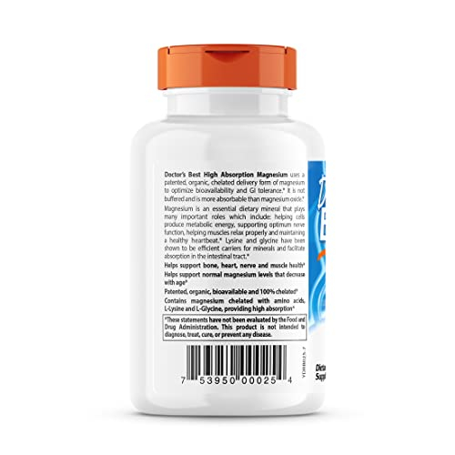 Foto 4 | Suplemento Doctor's Best De Magnesio De Alta Absorción 100 Mg 120 - Venta Internacional.