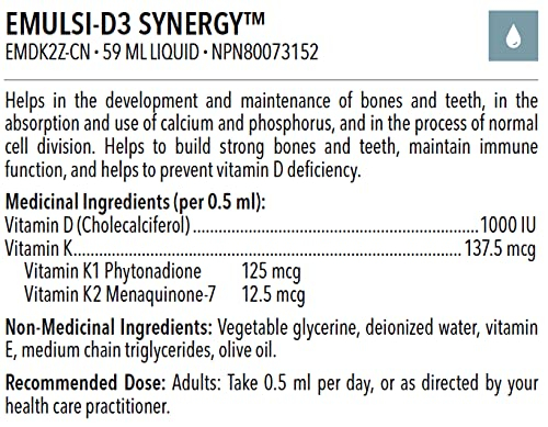 Foto 2 | Diseños De Suplementos Para La Salud Emulsi-d3 Synergy Vitamin D 20 - Venta Internacional.