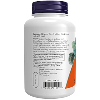 Foto 3 | Supplement Now: El Lactato De Calcio Apoya La Salud Ósea, 250 Tabletas - Venta Internacional.
