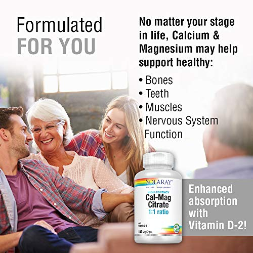 Foto 4 | Suplemento Solaray De Citrato De Calcio Y Magnesio Con Vitamina D- - Venta Internacional.
