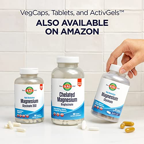 Foto 6 pulgar | Suplemento Kal Glicinato De Magnesio Activgels 315 Mg 90% Softges - Venta Internacional.