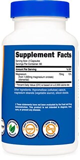 Foto 4 | Suplemento Nutricost De Orotato De Magnesio 1000 Mg 120 Cápsulas - Venta Internacional.