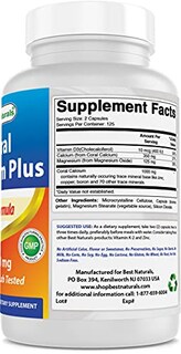 Foto 5 | Suplemento Best Naturals Coral Calcium Plus 1000 Mg 250 Cápsulas - Venta Internacional.