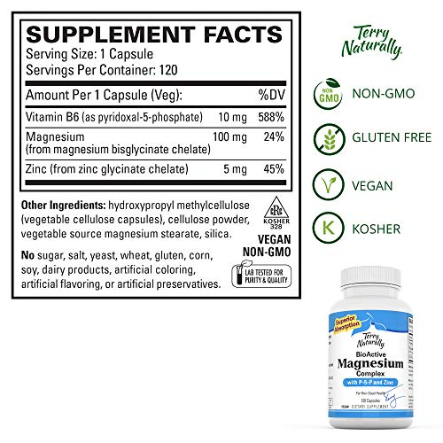 Foto 4 | Suplemento Terry Naturally Bioactive Magnesio 120 Cápsulas - Venta Internacional.