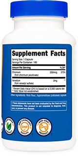 Foto 4 | Suplemento Nutricost Vanadio+cromo 2 Mg 180 Cápsulas - Venta Internacional.