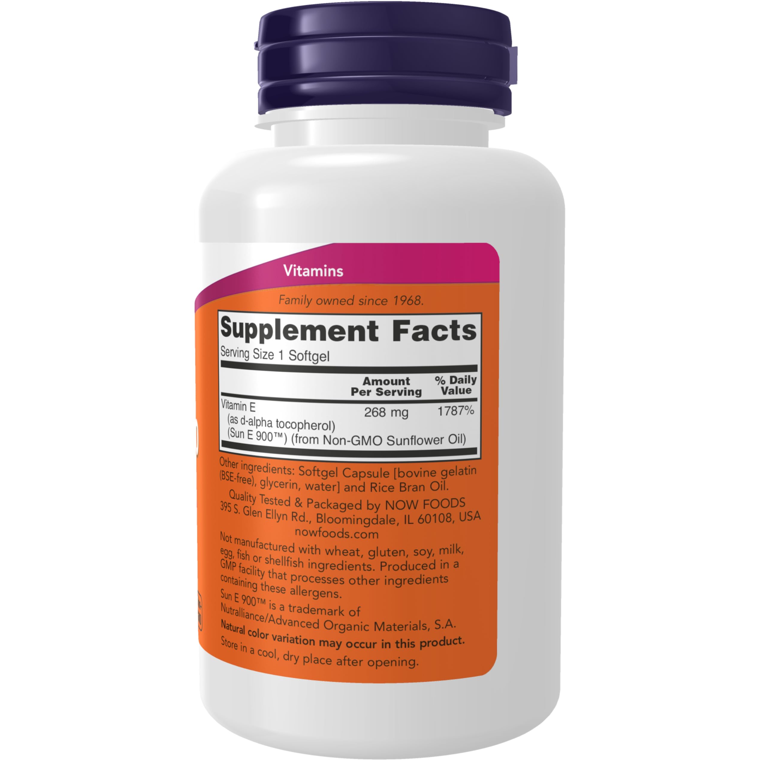 Foto 3 pulgar | Supplement Now Sun-e 400 Ui De Vitamina E 120 Cápsulas Blandas - Venta Internacional.
