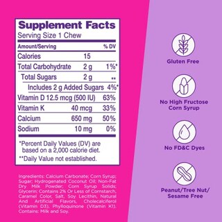 Foto 2 | Suplemento Viactiv De Calcio Y Vitamina D3 Soft Chews 60 Caramel - Venta Internacional.