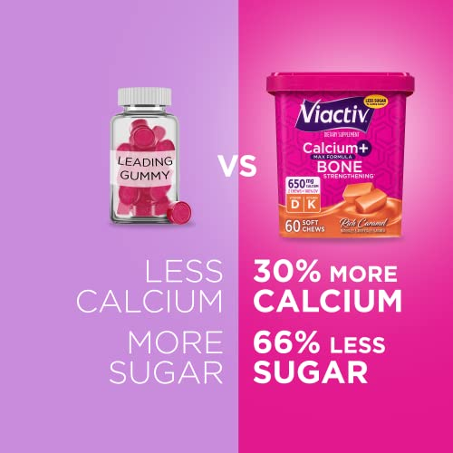 Foto 3 | Suplemento Viactiv De Calcio Y Vitamina D3 Soft Chews 60 Caramel - Venta Internacional.