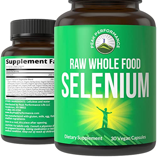 Suplemento Peak Performance De Selenio Para Alimentos Integrales Crudos, 30 Cápsulas - Venta Internacional.