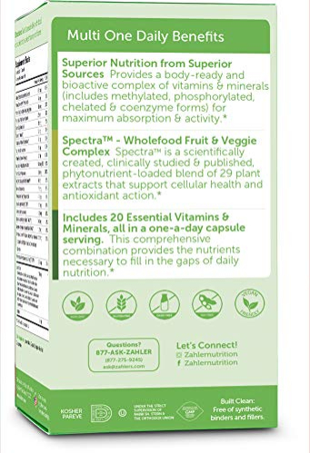 Foto 5 pulgar | Suplemento Zahler Multivitamin One Daily 60 Cápsulas - Venta Internacional.