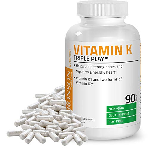 Suplemento Bronson Vitamina K Triple Play 90 Cápsulas - Venta Internacional.