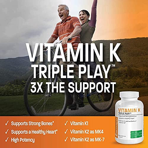 Foto 3 | Suplemento Bronson Vitamina K Triple Play 90 Cápsulas - Venta Internacional.