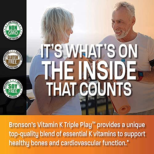 Foto 4 | Suplemento Bronson Vitamina K Triple Play 90 Cápsulas - Venta Internacional.