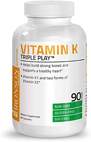 Foto 5 | Suplemento Bronson Vitamina K Triple Play 90 Cápsulas - Venta Internacional.