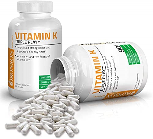 Foto 6 | Suplemento Bronson Vitamina K Triple Play 90 Cápsulas - Venta Internacional.