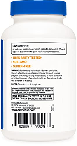 Foto 4 pulgar | Suplemento De Hierro Nutricost Quelated Iron 36 Mg 240 Cápsulas - Venta Internacional.