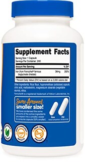 Foto 4 | Suplemento De Hierro Nutricost Quelated Iron 36 Mg 240 Cápsulas - Venta Internacional.