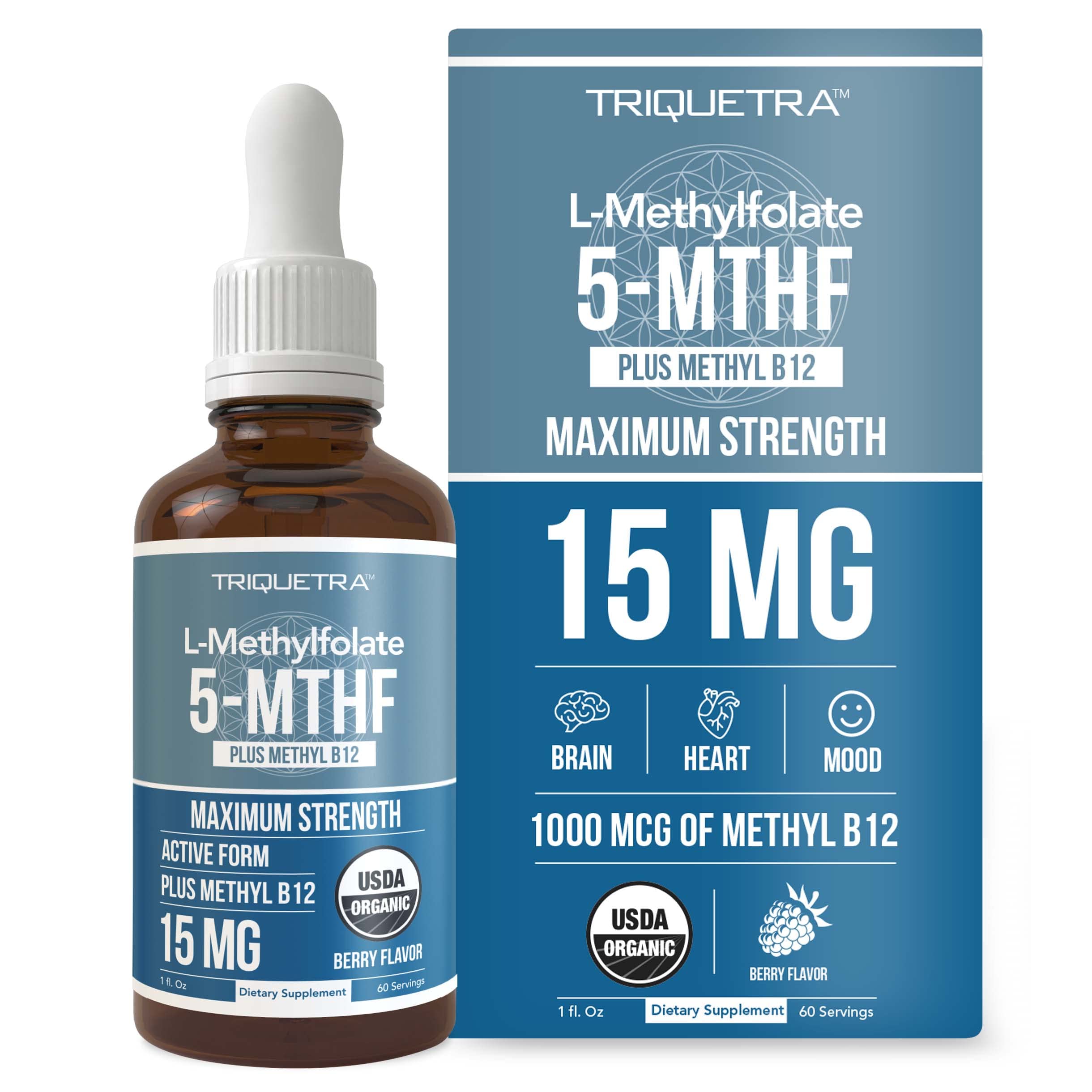 Foto 2 pulgar | Suplemento Triquetra Health L De Folato De Metilo 15 Mg Con Metil B - Venta Internacional.