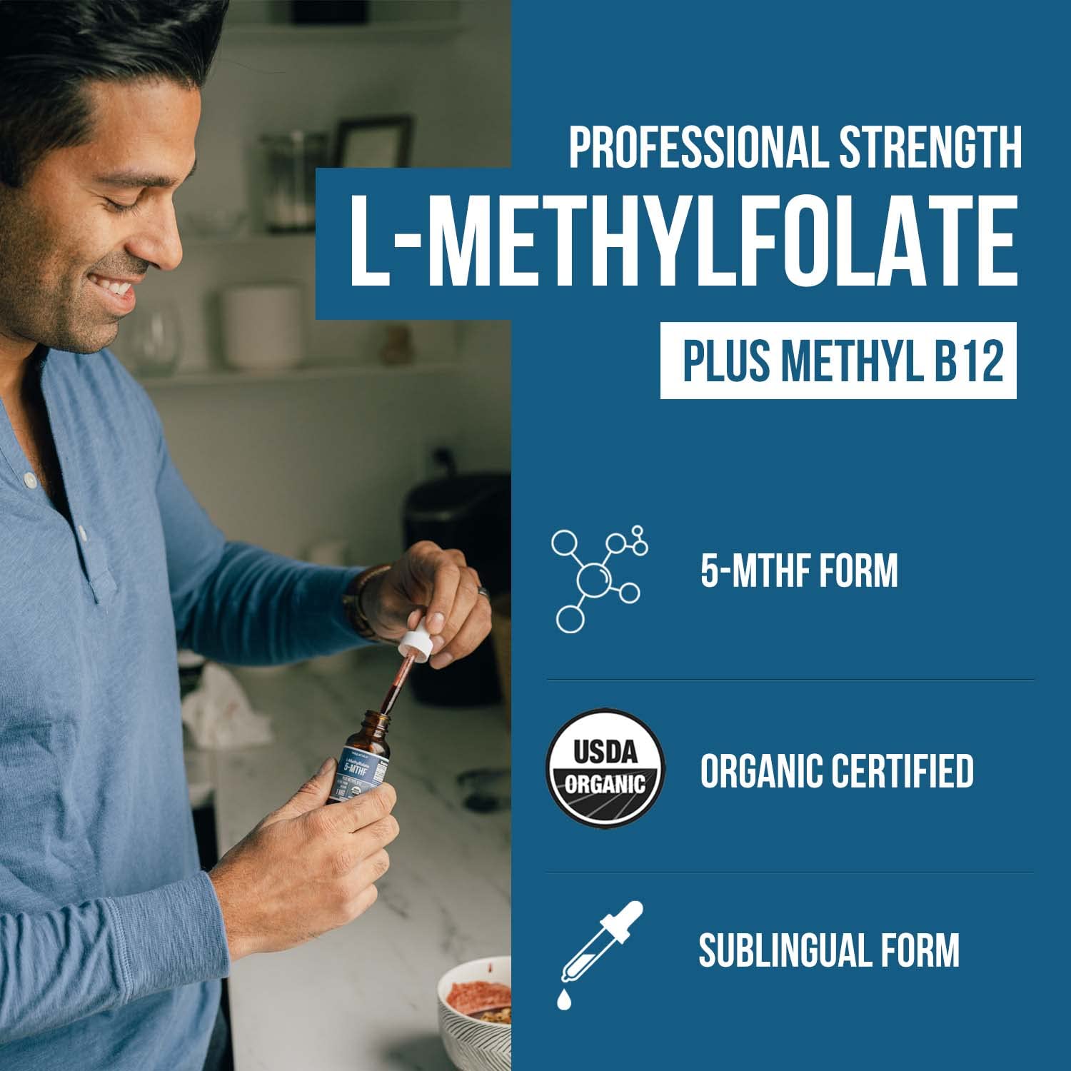 Foto 2 | Suplemento Triquetra Health L De Folato De Metilo 15 Mg Con Metil B - Venta Internacional.