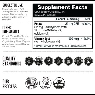 Foto 6 | Suplemento Triquetra Health L De Folato De Metilo 15 Mg Con Metil B - Venta Internacional.