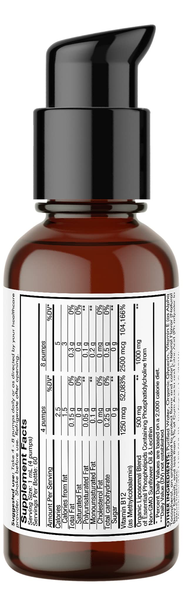 Foto 6 pulgar | Suplemento Líquido Codeage, Vitamina B12, Metilcobalamina, 1250 Mcg - Venta Internacional.