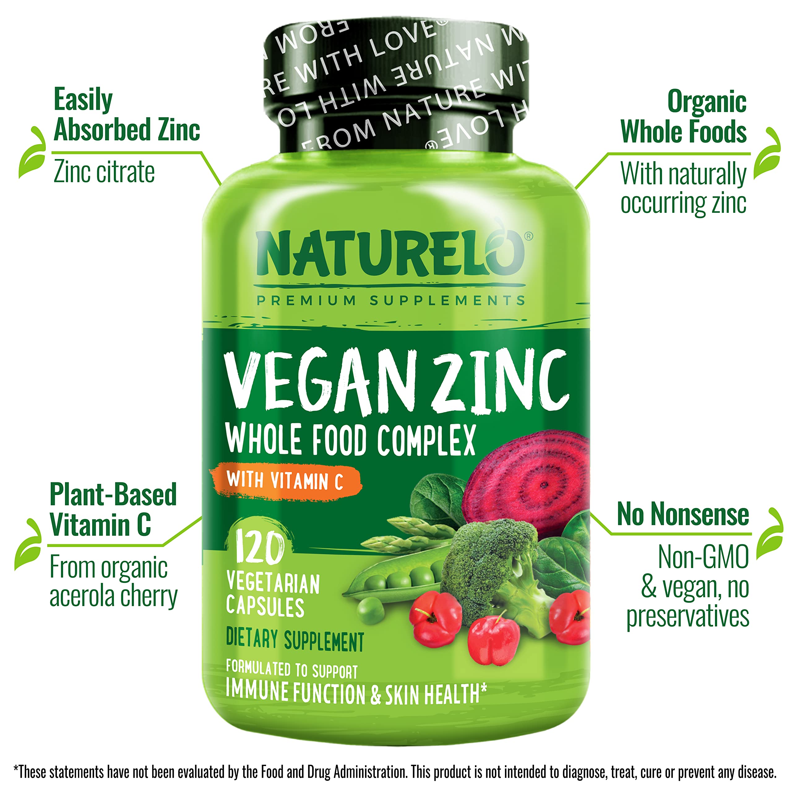 Foto 5 pulgar | Complemente El Complejo Alimenticio Integral De Zinc Vegano Naturelo Con Vitamina - Venta Internacional.