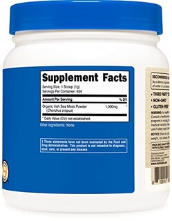 Foto 4 | Suplemento Nutricost Organic Irish Moss Powder 454g - Venta Internacional.