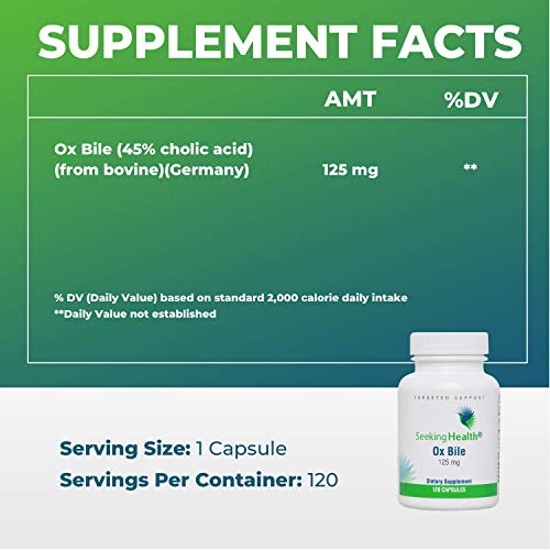 Foto 8 pulgar | Suplemento Seeking Health Ox Bile 125 Mg 120 Cápsulas Vegetarianas - Venta Internacional.