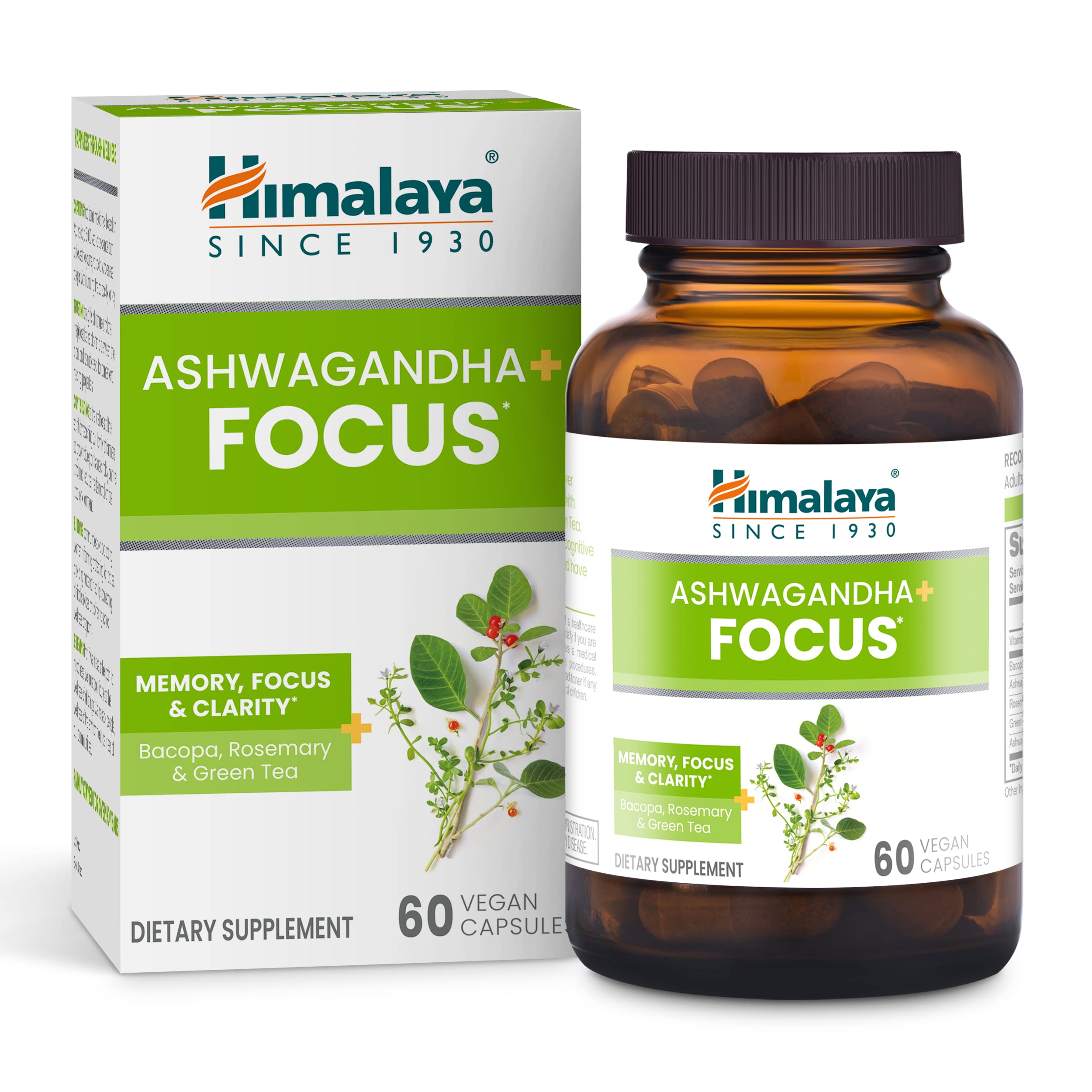 Foto 2 pulgar | Suplemento Himalaya Ashwagandha + Focus Memory Support - Venta Internacional.