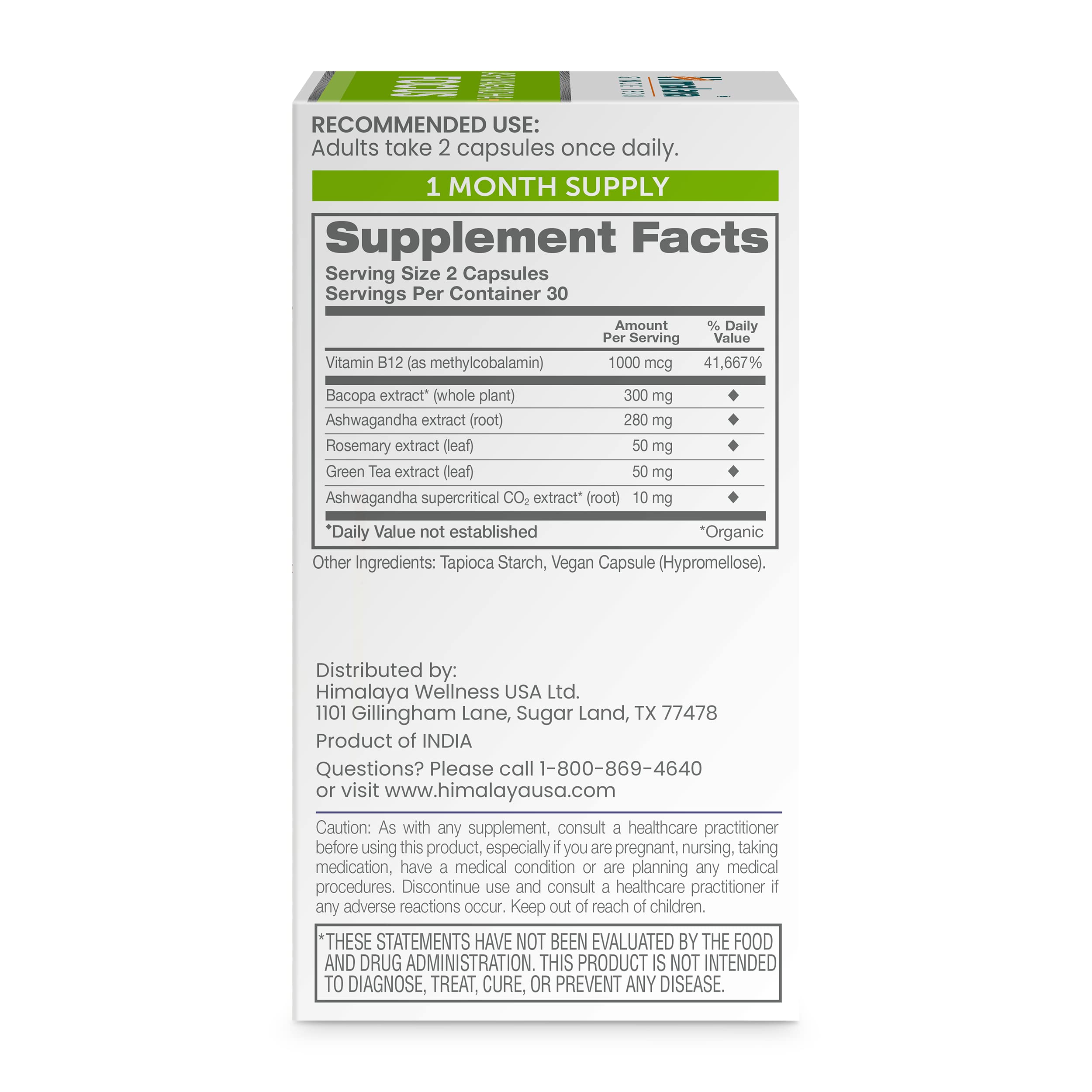 Foto 3 | Suplemento Himalaya Ashwagandha + Focus Memory Support - Venta Internacional.