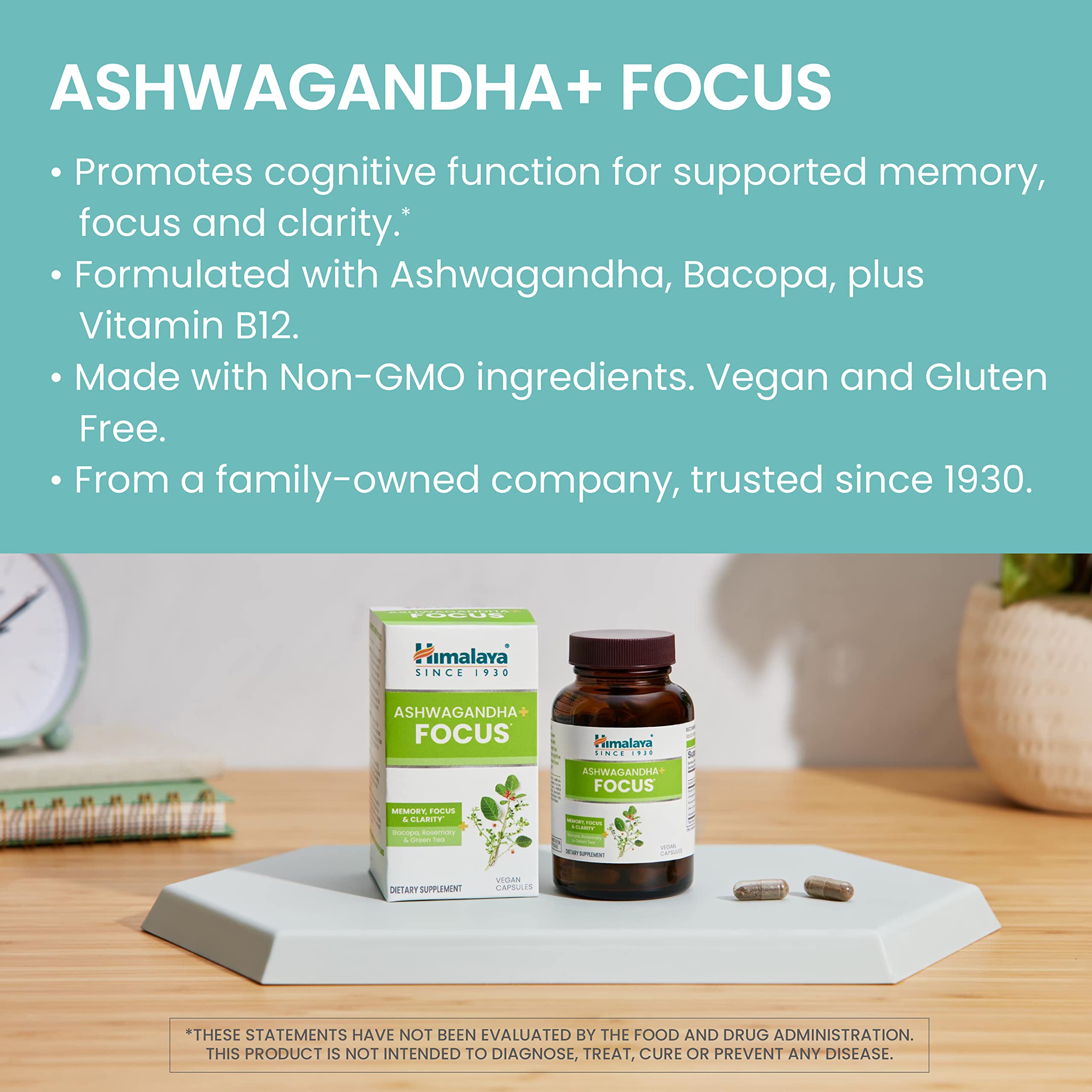 Foto 6 pulgar | Suplemento Himalaya Ashwagandha + Focus Memory Support - Venta Internacional.