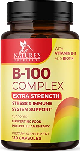 Foto 2 pulgar | Suplemento B Complex Nature's Nutrition B-100 120 Cápsulas - Venta Internacional.
